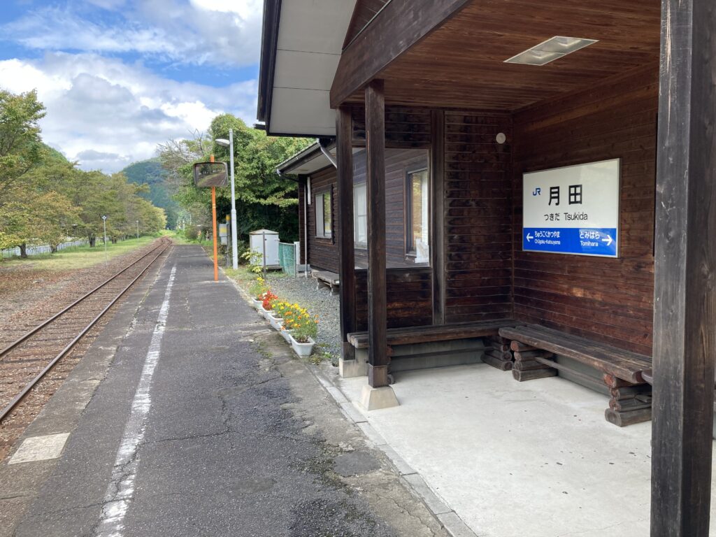JR月田駅のホーム